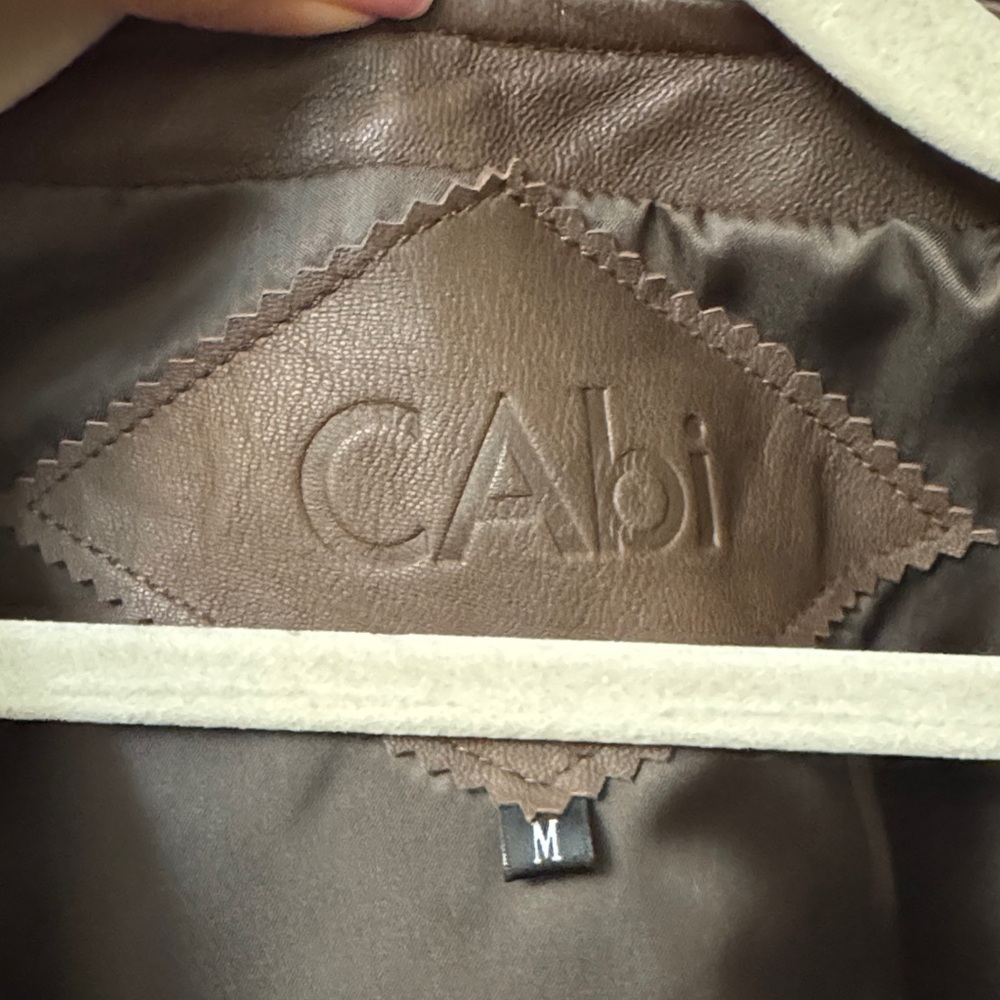 CAbi Brown Leather Vest - Picture 2 of 4